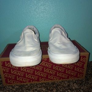 white slip on vans
